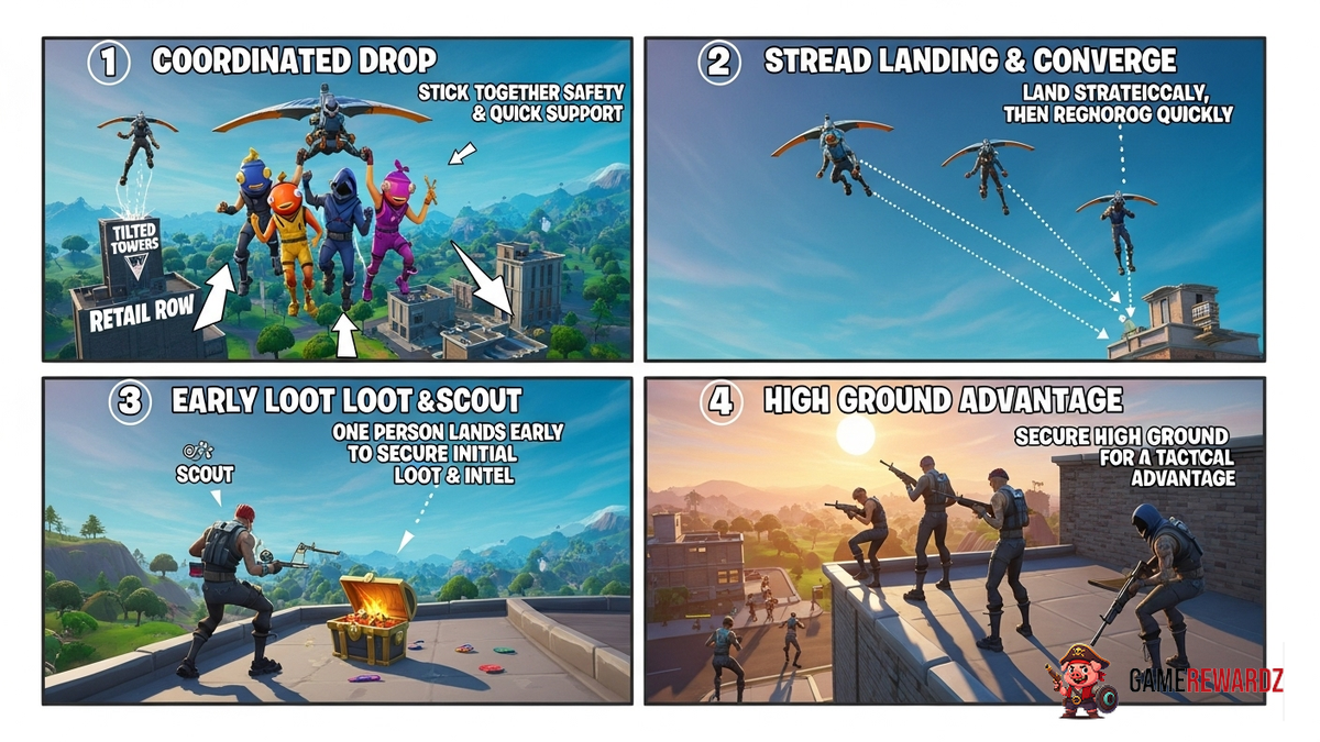 Best Fortnite Landing Tricks for Squads